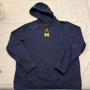 Jordan Michigan Jump Man Hoodie in Navy Blue